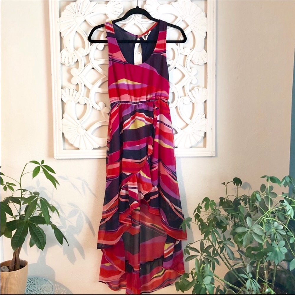 Roxy Ruffle Hi Low Dress XS